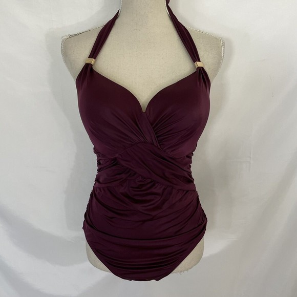 Victoria's Secret Swim Unforgettable One Piece Bathing Suit 38D Ruched - Picture 2 of 7